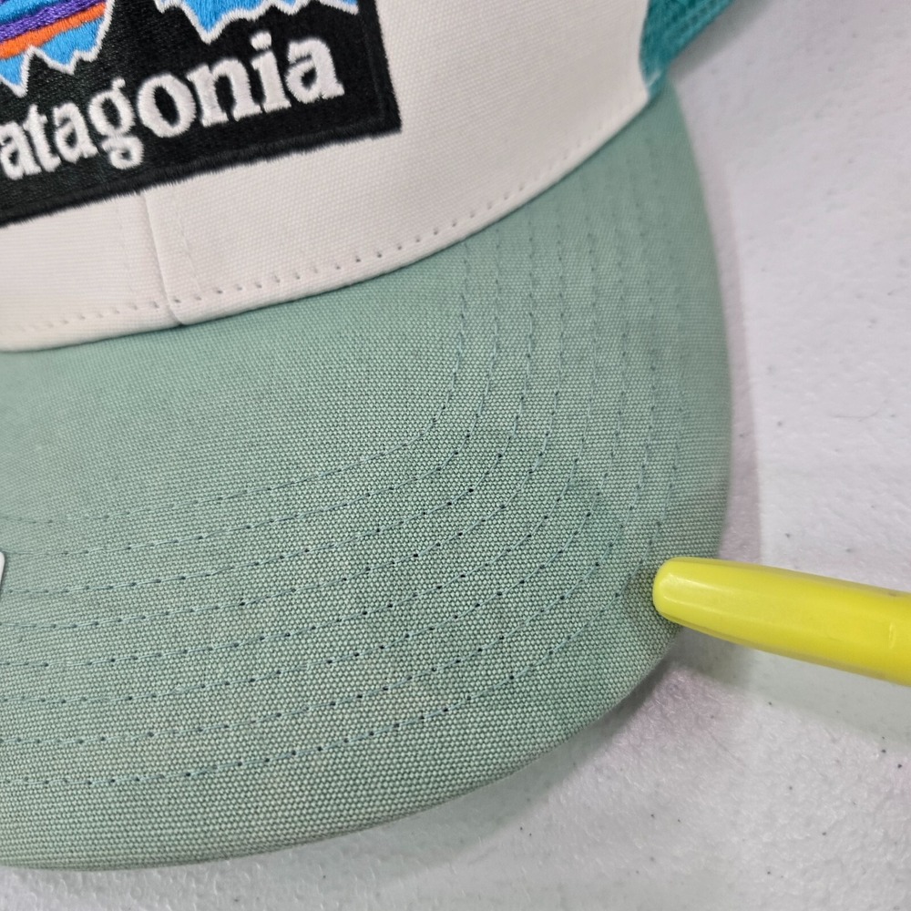 Patagonia Men‎ Hat One Size Green Trucker Logo Embroidered Organic Cotton READ - Picture 3 of 9
